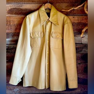 Vintage Leather Button Down Shirt